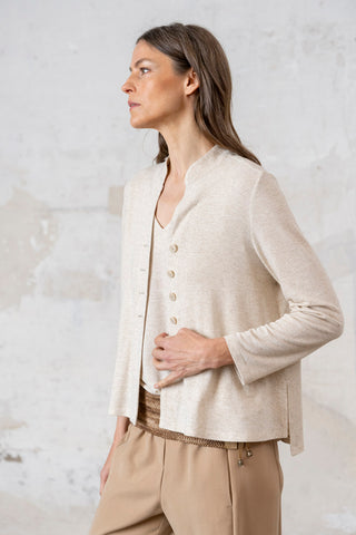 CHAQUETA PUNTO BEIGE