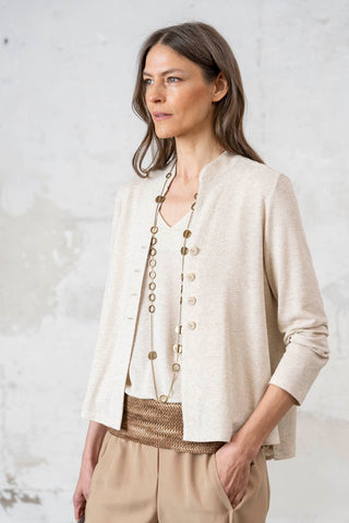 CHAQUETA PUNTO BEIGE