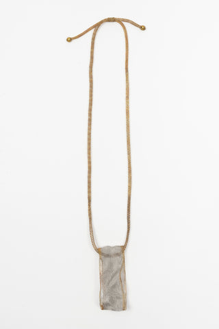 COLLAR MALLA ORSO Y PLATA