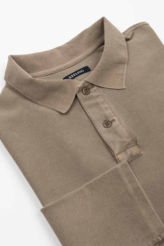 POLO MANGA LARGA KEELING GRIS