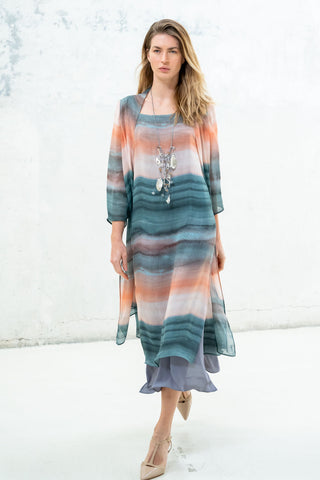 LEVITA MULTICOLOR VERDE AGUA SALMÓN Y CRUDO