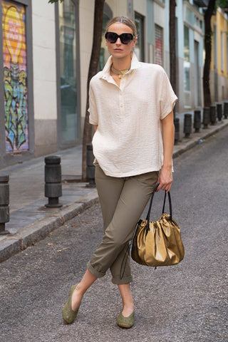 Bailarina Alejandra croché kaki