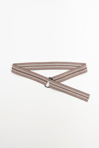 Nadine dusky pink elastic belt with double ring