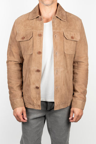 Chaqueta Lender camel de ante