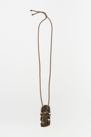 Tavira Brass Necklace