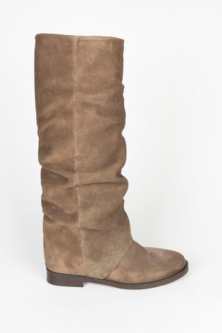 Gloria Taupe Suede Boot