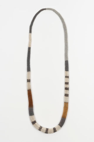 Collar Corel malla plata dorado y gris
