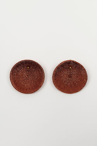 Pendientes malla Virea teja