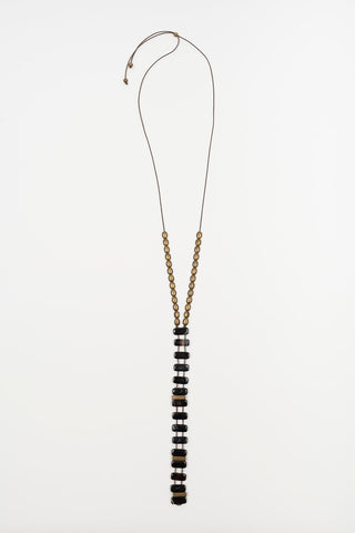 Etana brass and agate necklace