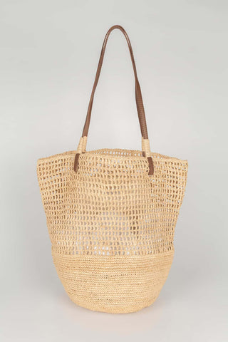 Arvena braided raffia bag