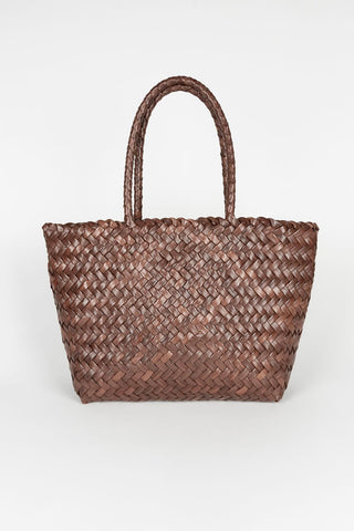Sune braided brown leather bag