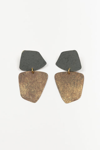 Pendientes Caronte antracita y dorado FL Private