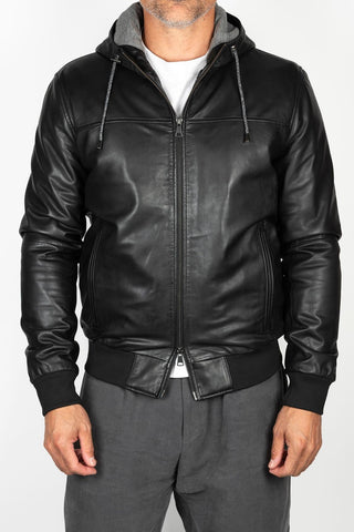 Black Brelon leather jacket