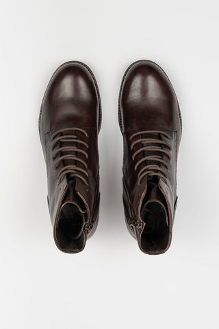 BOTIN CORDONES PIEL CHOCOLATE