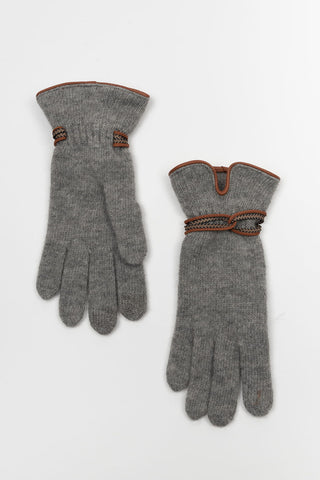 GUANTES ANGORINA VINO DOBLE GRIS