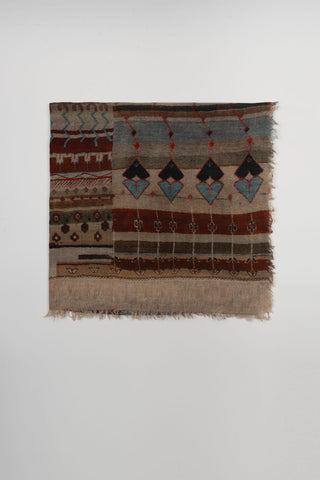FULAR RAYAS MARRON