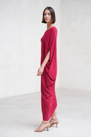 VESTIDO POSITANO ASIMÉTRICO ROJO