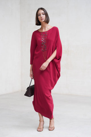 VESTIDO POSITANO ASIMÉTRICO ROJO