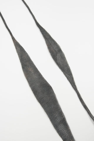 COLLAR MALLA GRIS OCURO