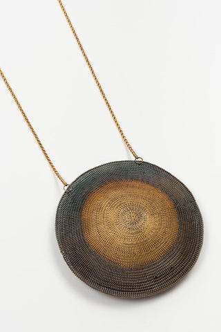 Niara Gold and Gunmetal Mesh Necklace