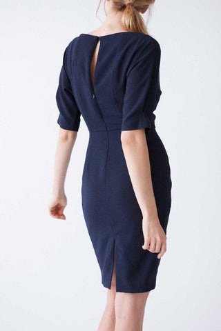 Vestido Ros azul marino