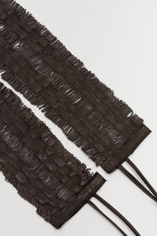 Talira brown leather sash