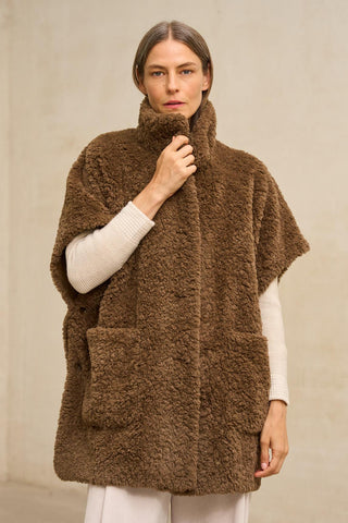 Alvoria reversible brown coat