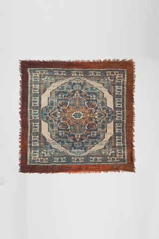 Pañuelo Taira azul y burdeos multicolor