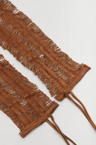 Talira camel leather sash