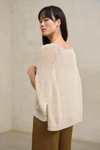 Lightweight beige knit Calero sweater