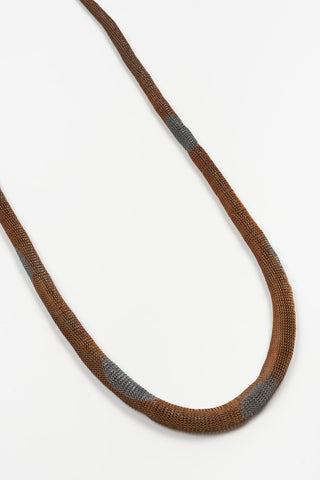 Corel Aged Copper and Grey Mesh Necklace