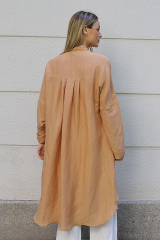 Lirael Peach Long Blazer