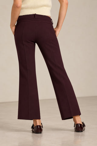 Cambio Aldira burgundy trousers