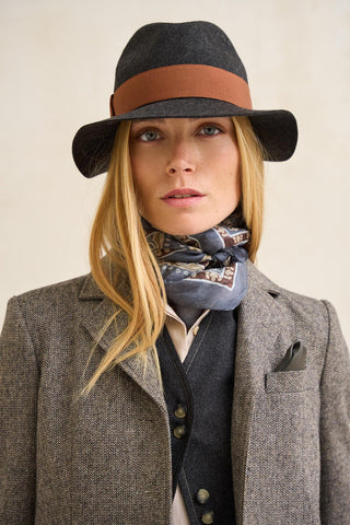 Sombrero Daloa gris oscuro