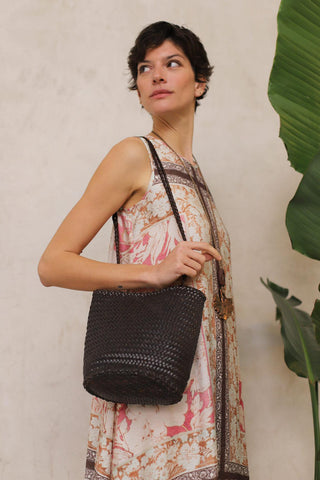 Braided brown Selune bag