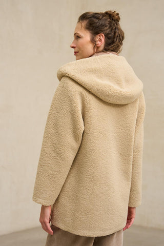 Abrigo Verdora beige reversible