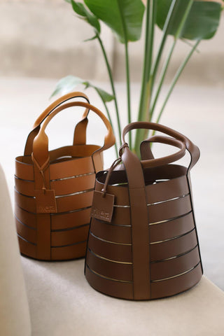 Bolso Kaelis cuero marrón