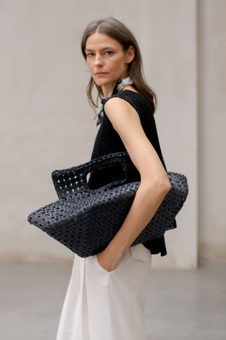 Bolso Saelis cuero gris antracita