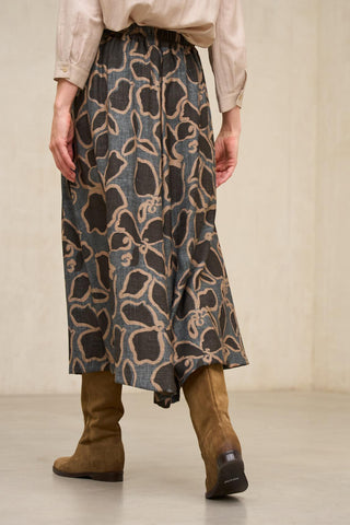 Uris Floral Print Skirt