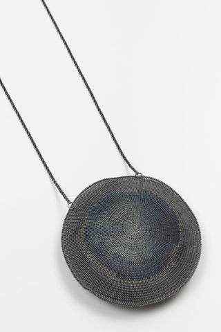 Collar Niara azul, plata y gris plomo