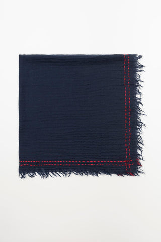 Dareva navy blue wool scarf