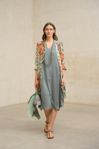 Naïra dress in sage green