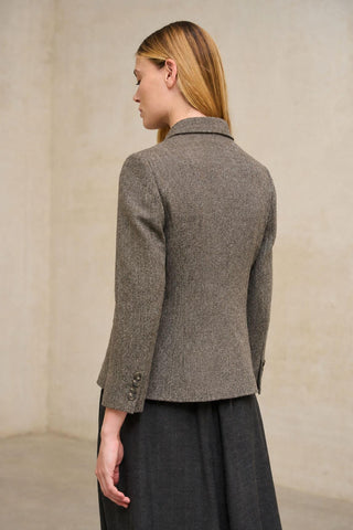 Tazzi grey herringbone jacket