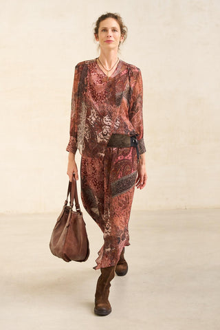 Burgundy Samira skirt