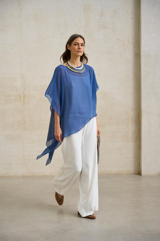 Ilara blue blouse